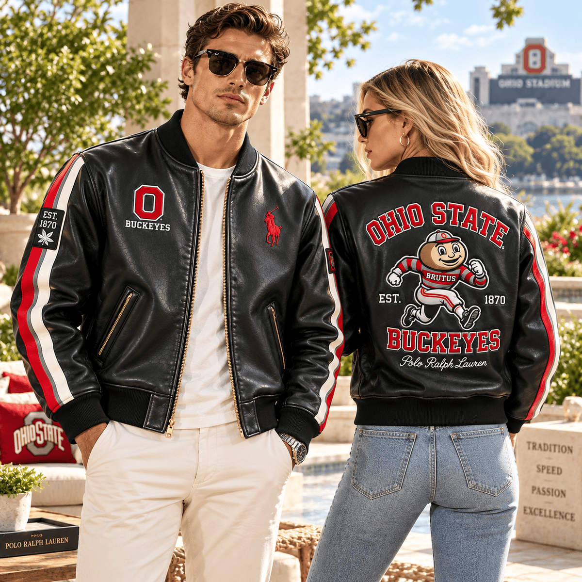 OSB PREMIUM LEATHER BOMBER JACKET NTNA