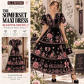 BLPK Premium Embroidered Velvet Maxi Dress PTKL