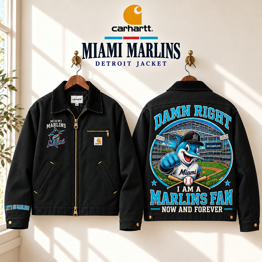 Miami Marlins Baseball Embroidered Detroit Jacket